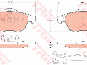 TRW GDB1468. Тормозные колодки TRW