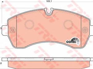 TRW GDB1696. Колодки гальмівні передні дискові MB Sprinter (06-)/ VW Crafter (06-) (GDB1696) TRW