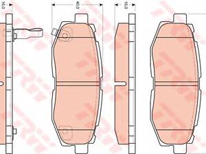 TRW GDB3442. Колодки тормозные дисковые задние Subaru Tribeca 05-/Forester 12-/Legacy 3.0 03- (GDB3442) TRW