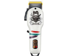 Тример для бороди і волосся VGR V-699B акумуляторний USB зарядка білий