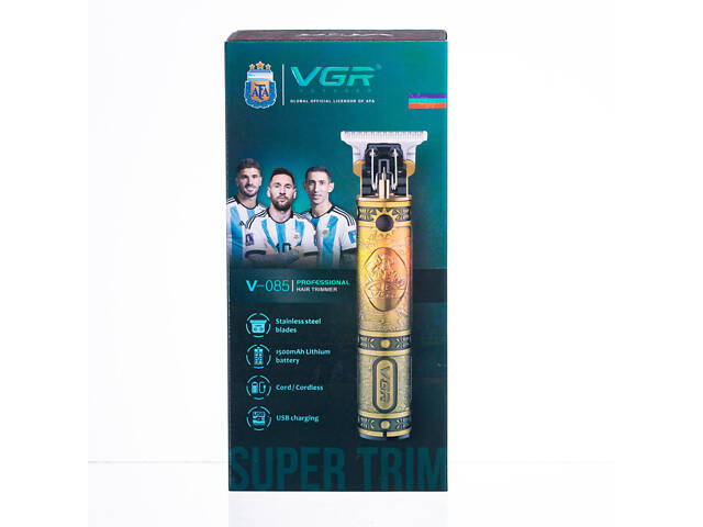 Тример для стрижки волос и бороды с насадками VGR V-085 - Фото 15