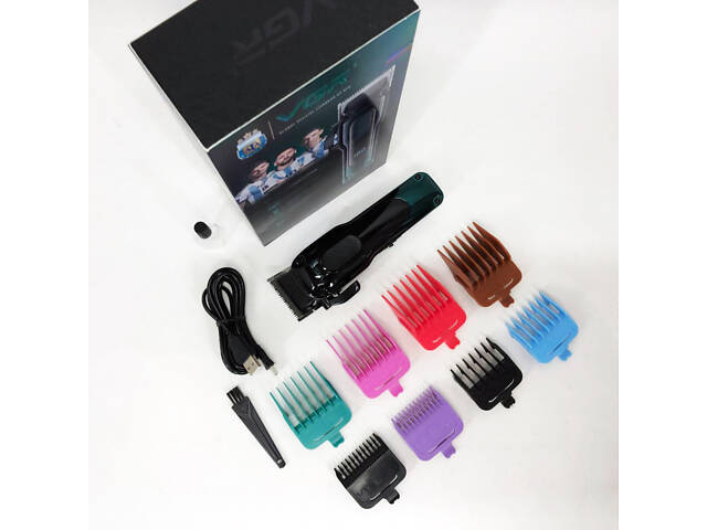 Тример для бороди та тіла, VGR V-013 PROFCOMPLEX тример для стрижки волосся. Колір: зелений - Фото 13