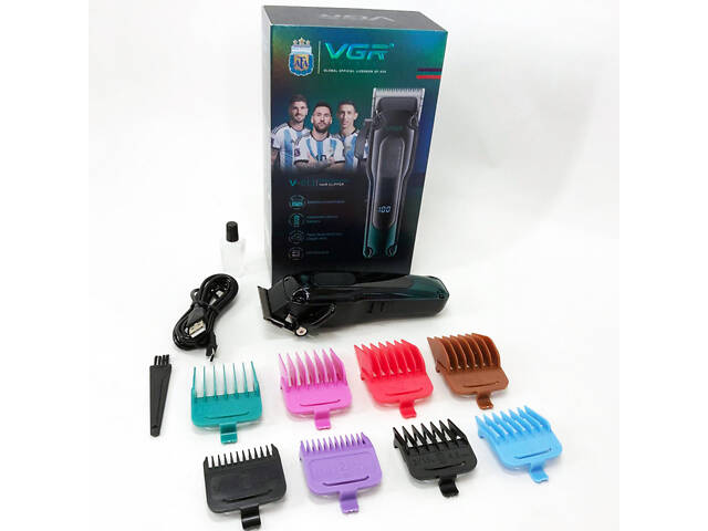 Тример для бороди та тіла, VGR V-013 PROFCOMPLEX тример для стрижки волосся. Колір: зелений - Фото 14