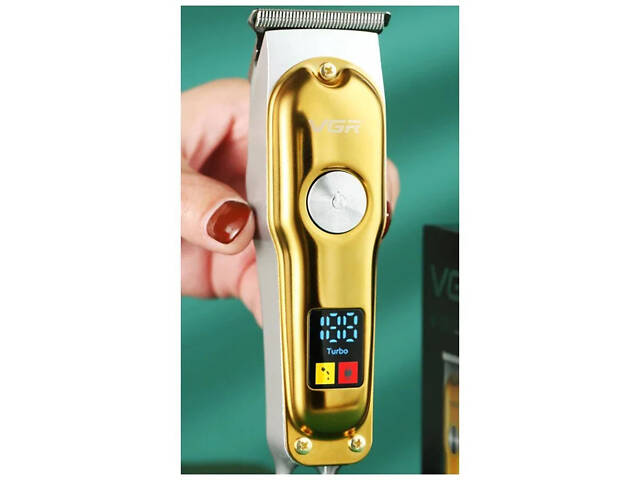 Тример для волосся та бороди VGR V-290 LED Display 3 насадки, машинка для стрижки волосся домашня - Фото 7
