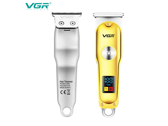 Тример для волосся та бороди VGR V-290 LED Display 3 насадки, машинка для стрижки волосся домашня - Фото 8