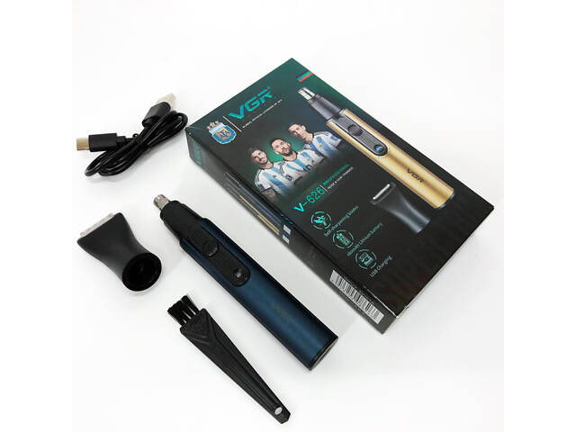 Триммер VGR 2 в 1 V-626. Цвет: синий - Фото 11