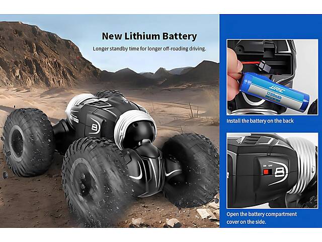 Трюкова машинка на радіокеруванні Twist Desert 4WD з повним приводом, позашляховик-перевертень для дітей та дорослих, акумуляторна - Фото 7