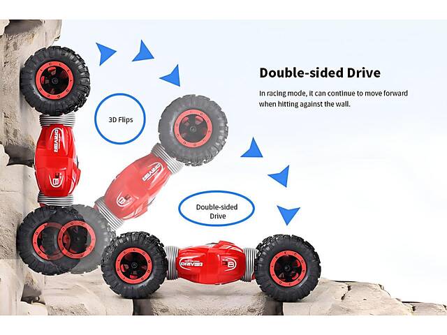 Трюкова машинка на радіокеруванні Twist Desert 4WD з повним приводом, позашляховик-перевертень для дітей та дорослих, акумуляторна - Фото 8