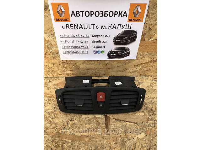 Центральная консоль воздуховодов Renault Megane 3 2009-15г (рено меган ІІІ)