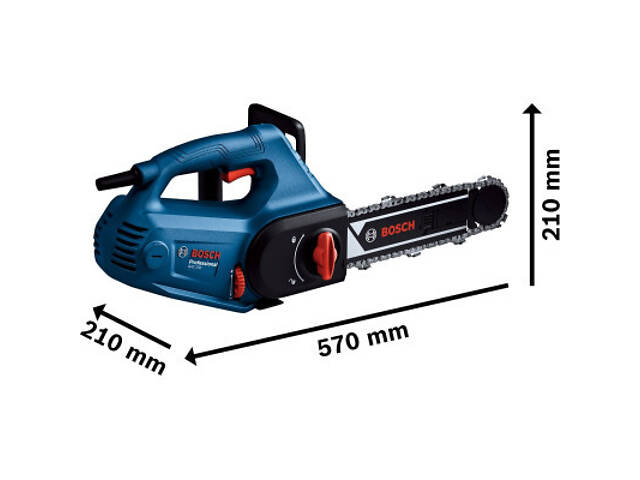 Ланцюгова пила Bosch Professional для газобетонних блоків GAC 250, 1200 Вт, 330 мм, 3/8 (0.601.2B6.020) - Фото 4