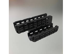 Цівка на АК 47/74 DLG TACTICAL (DLG-136) тугоплавка, колір Чорний, планка picatinny з кріпленням M-LOK