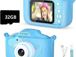 Цифрова камера Cocopa Kids Camera для дівчаток від 3 до 12 років, HD-відеокамера 1080P для дітей із SD-картою 32 Г