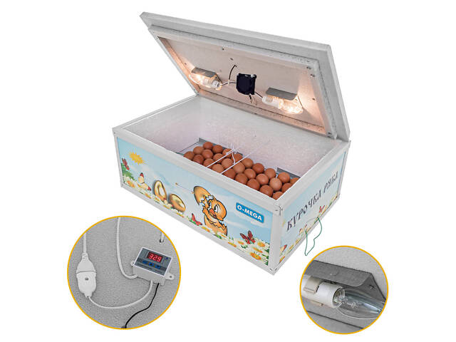 Цифровий інкубатор 'Курочка Ряба ІБ-100' на 100 яєць з вентилятором - Фото 1