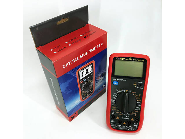 Цифровой Профессиональный мультиметр VC9208N тестер вольтметр + термопара, хороший мультиметр - Фото 3