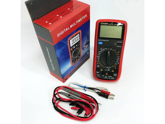 Цифровой Профессиональный мультиметр VC9208N тестер вольтметр + термопара, хороший мультиметр - Фото 12