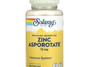 Цинк аспоротат Solaray Zinc Asporotate 15 mg 100 vcaps (1086-2023-10-3210)