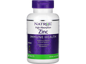 Цинк Natrol High Absorption Zinc 60 Tablets (Natural Pineapple)