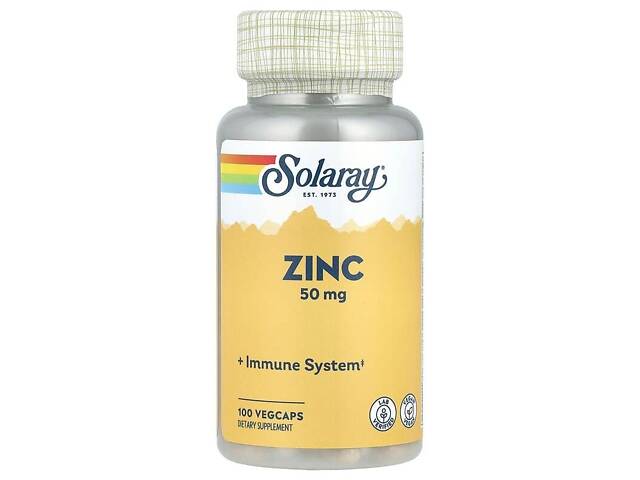 Цинк Solaray Zinc 50 mg 100 vcaps (1086-2022-10-1028) - Фото 1