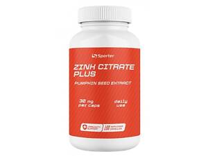 Цинк Sporter Zinc 30 citrate plus 120 caps (1091-817 073)