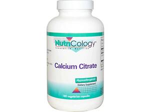Цитрат кальция (Calcium Citrate), Nutricology, 180 капсул