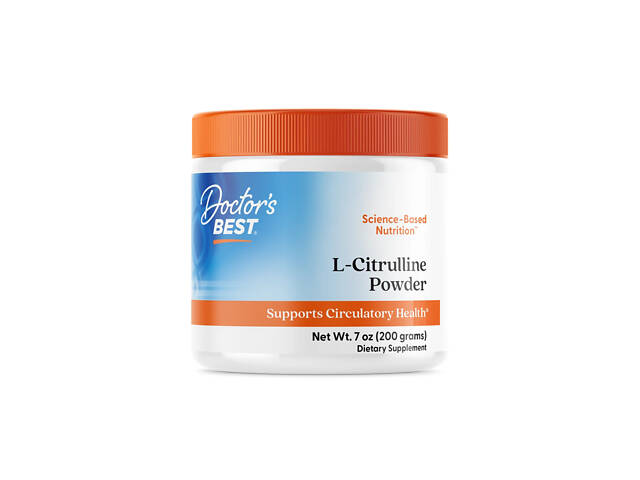 Цитруллин, L-Citrulline, Doctor's Best, порошок, 200 г Цитруллин, L-Citrulline, Doctor's Best, порошок, 200 г