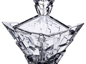 Сахарница с крышкой 16×16×19 см ваза сахарница квадратная стеклянная HP-4-119