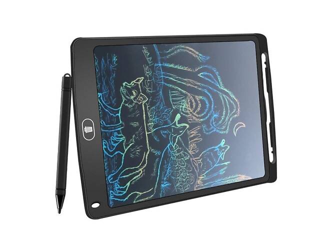 Цветной графический планшет LCD-планшет для рисования Writing Tablet 12 дюймов Black (2172312) - Фото 3