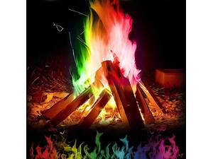 Цветной костёр Mystical Fire — порошок для получения мистического пламени всех цветов радуги (2 пакетика по 25 г)