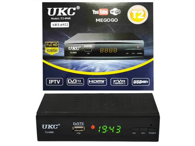 Цифровий ресивер DVB-T2 UKC 0968 з підтримкою Wi-Fi адаптера - Фото 1
