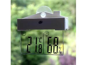 Цифровой термометр-гигрометр для окна с присоской RESTEQ — электронный ЖК-градусник, температурный диапазон -20°C до +70