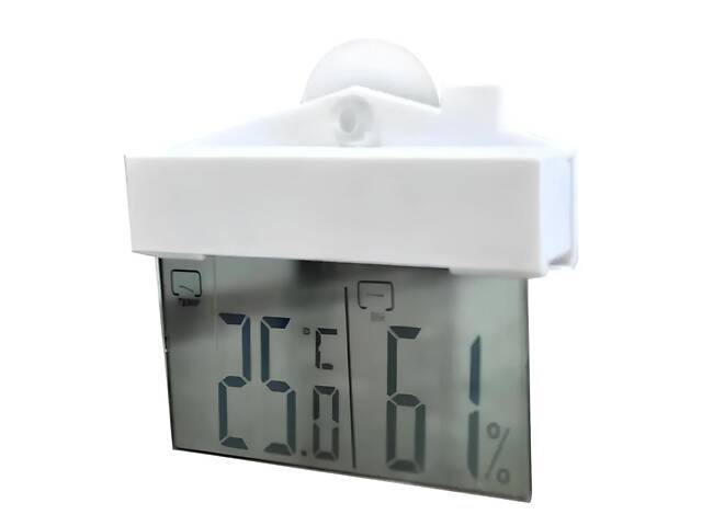 Цифровой термометр-гигрометр для окна с присоской RESTEQ — электронный ЖК-градусник, температурный диапазон - Фото 4