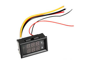 Цифровой вольтметр амперметр до 100В, 10А, с дисплеем
