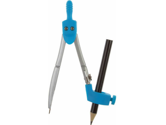 Циркуль Economix із запасними грифелями та адаптером, блакитний (E81421) - Фото 3