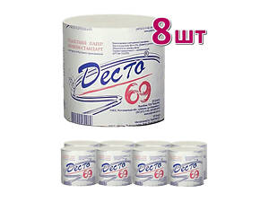Туалетная бумага Десто 69 м, Малин, 8 шт