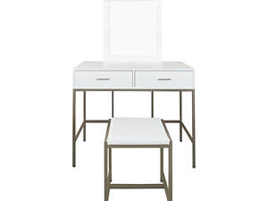 Туалетный, косметический столик + табурет с подсветкой AVKO ADT13 White