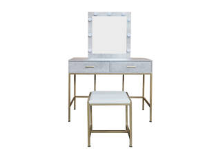 Туалетный, косметический столик + табурет с подсветкой AVKO ADT13 Beton