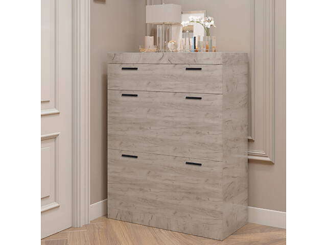 Тумба для обуви Эверест Соната ТО-800 80х38х106 дуб крафт белый (DTM-2725) - Фото 2