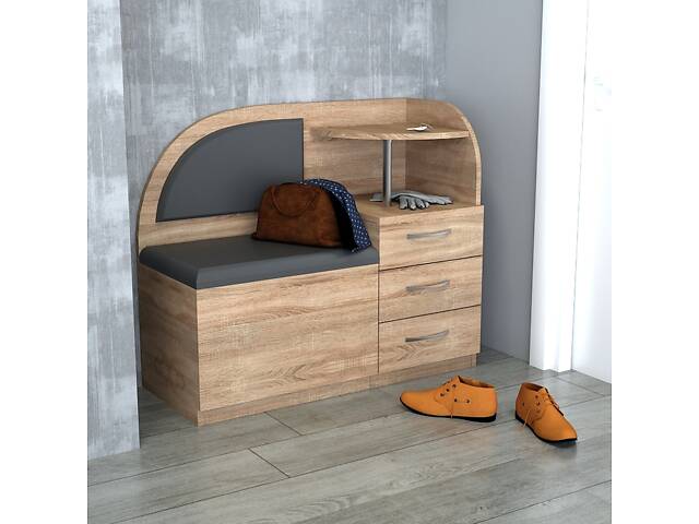 Тумба для прихожей "Скрыня" Дуб Сонома (1000x400x850) Дуб Сонома Гамма стиль - Фото 1