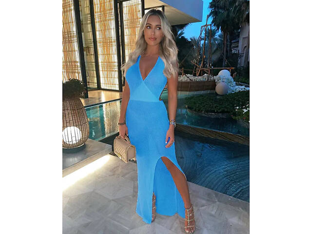 Туника пляжная женская 7549 S голубая