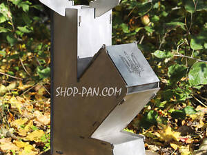 Турбо піч із неіржавкої сталі для кемпінгу середня 3 мм