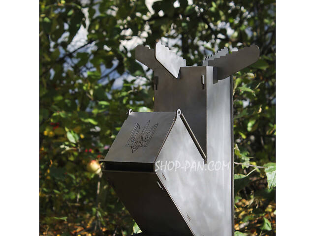 Турбо піч із неіржавкої сталі для кемпінгу середня 3 мм - Фото 2