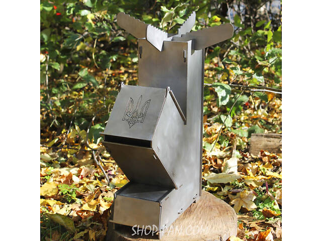 Турбо піч із неіржавкої сталі для кемпінгу середня 3 мм - Фото 4