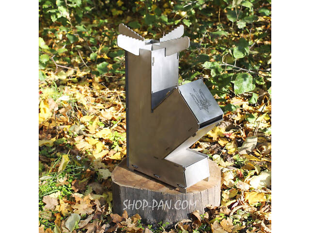 Турбо піч із неіржавкої сталі для кемпінгу середня 3 мм - Фото 5