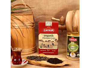 Турецький органічний чорний чай Caykur Organik Hemsin 400 г, розсипчастий моночай, подрібнений листок