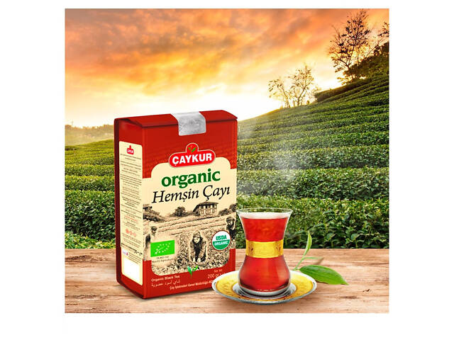Турецький органічний чорний чай Caykur Organik Hemsin 400 г, розсипчастий моночай, подрібнений листок - Фото 4