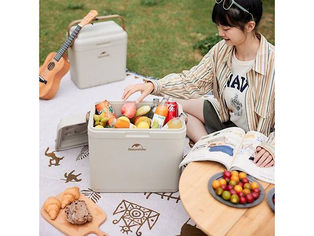 Туристичний холодильник Naturehike CNK2300BS011, 24 л, бежевий - Фото 9