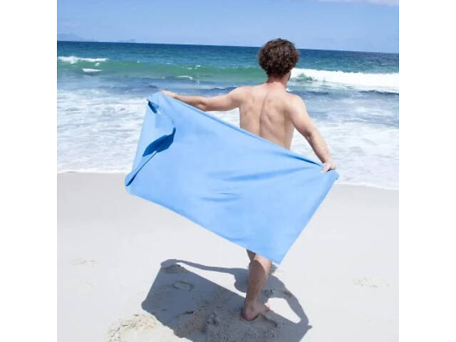 Туристическое полотенце Naturehike Fitness NH20FS009 антибактеріальний 100 х 30 блакитний (6927595749999) - Фото 3