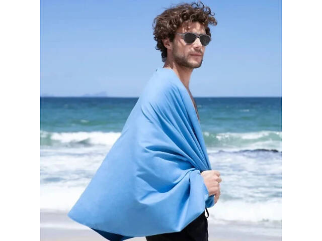 Туристическое полотенце Naturehike Fitness NH20FS009 антибактеріальний 100 х 30 блакитний (6927595749999) - Фото 5