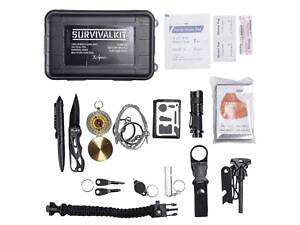 Туристический набор для выживания в пластиковом чехле 18х11х5 см походный набор инструментов для кемпинга Lugi HP-D-2