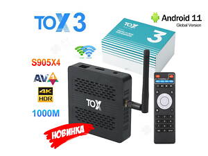 TV Box TOX3 4/32Gb S905X4 смарт тв приставка Ugoos X4 X96 Max